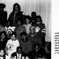A 1992 yearbook photo shows members of the re-instituted Black Student Union.