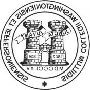 Seal of Washington & 杰弗逊学院——两个相连的塔楼围成一个圆圈